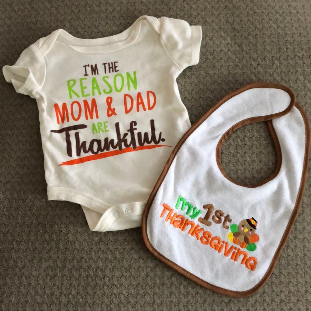 2 piece Thanksgiving set- 3 mos